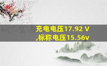 充电电压17.92 V,标称电压15.56v